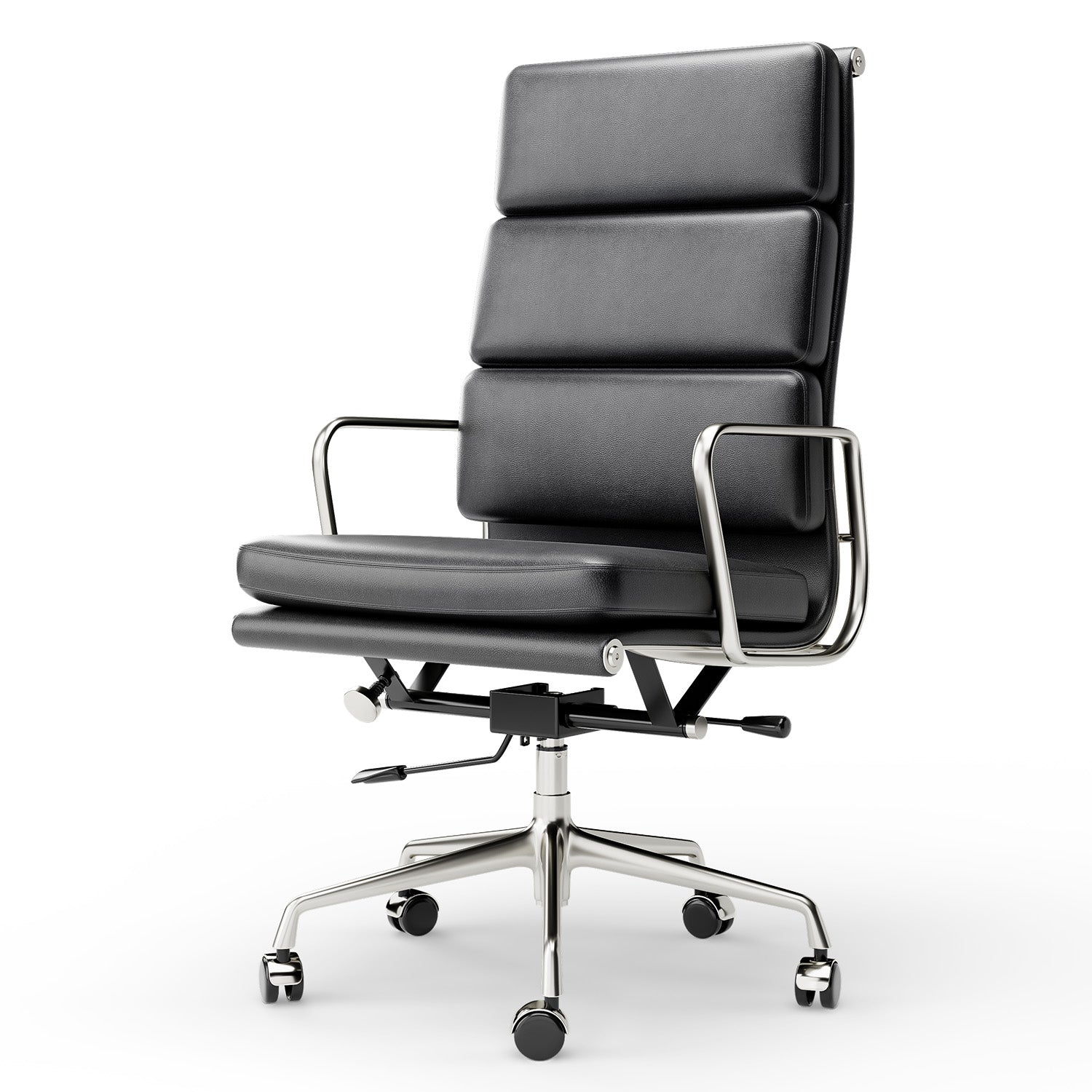 Ribbed Office Chair - High Back - Black