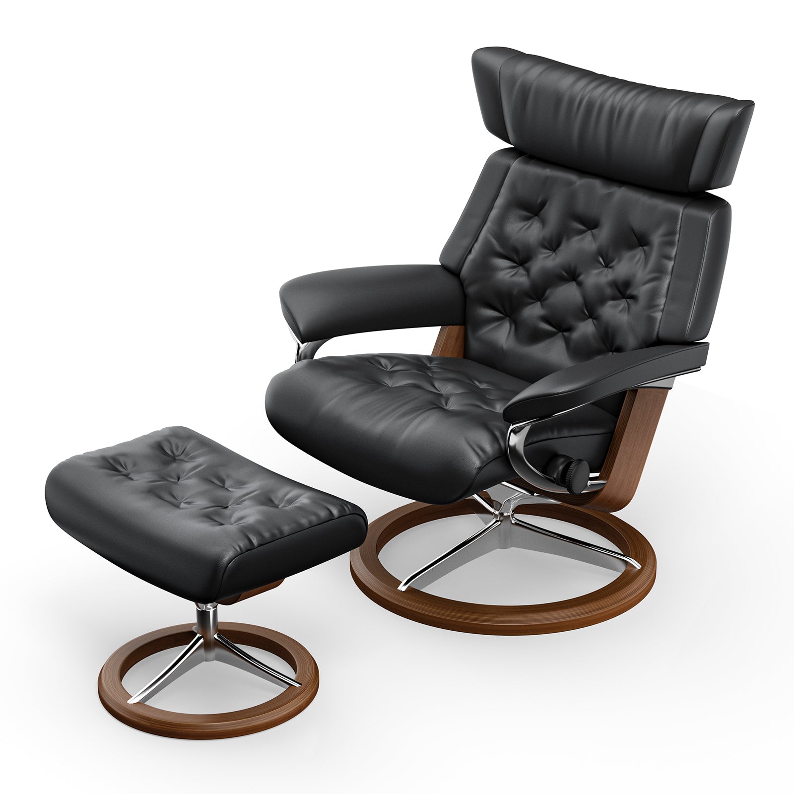 Chaise Lounge Chair with Ottoman