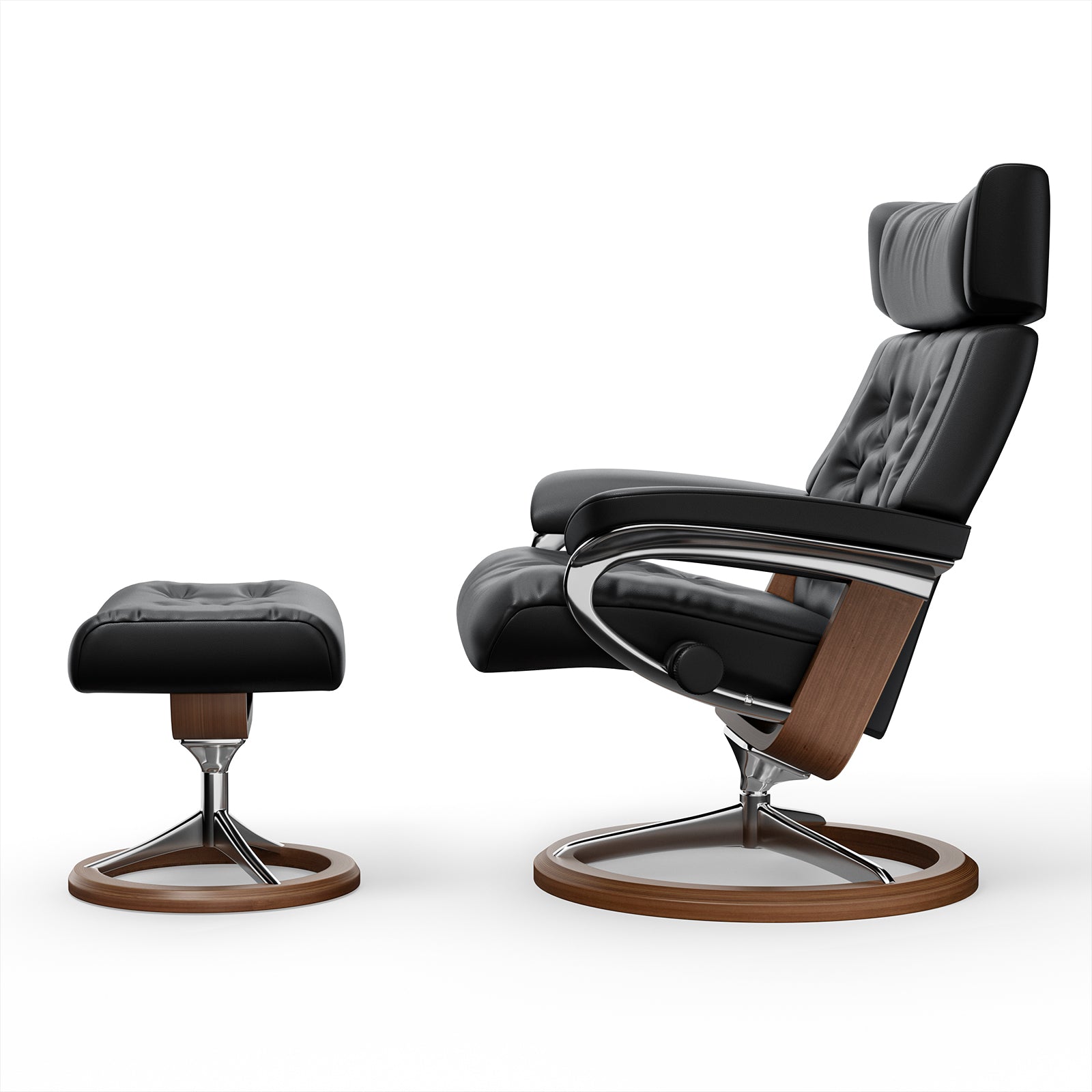 Chaise Lounge Chair with Ottoman