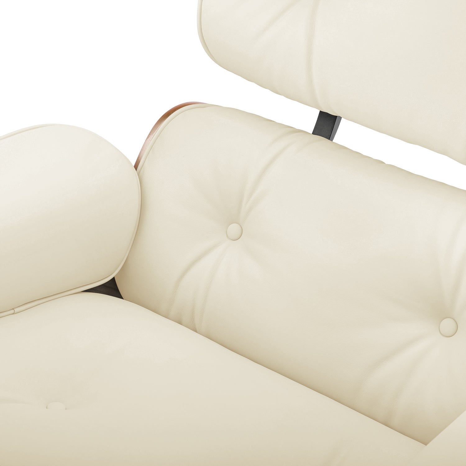 Mid-Century Lounge Chair and Ottoman - Taller - White