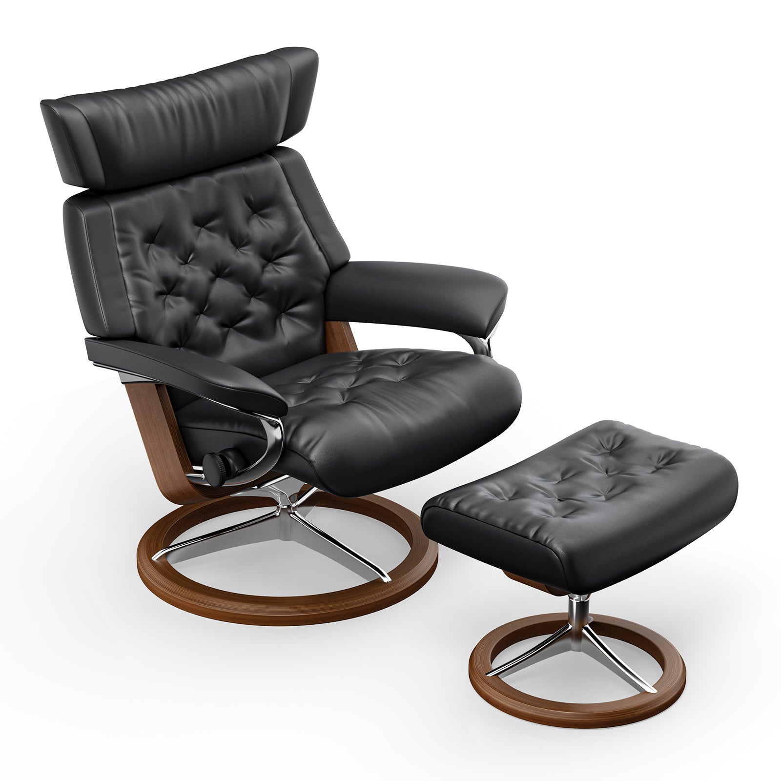 Chaise Lounge Chair with Ottoman