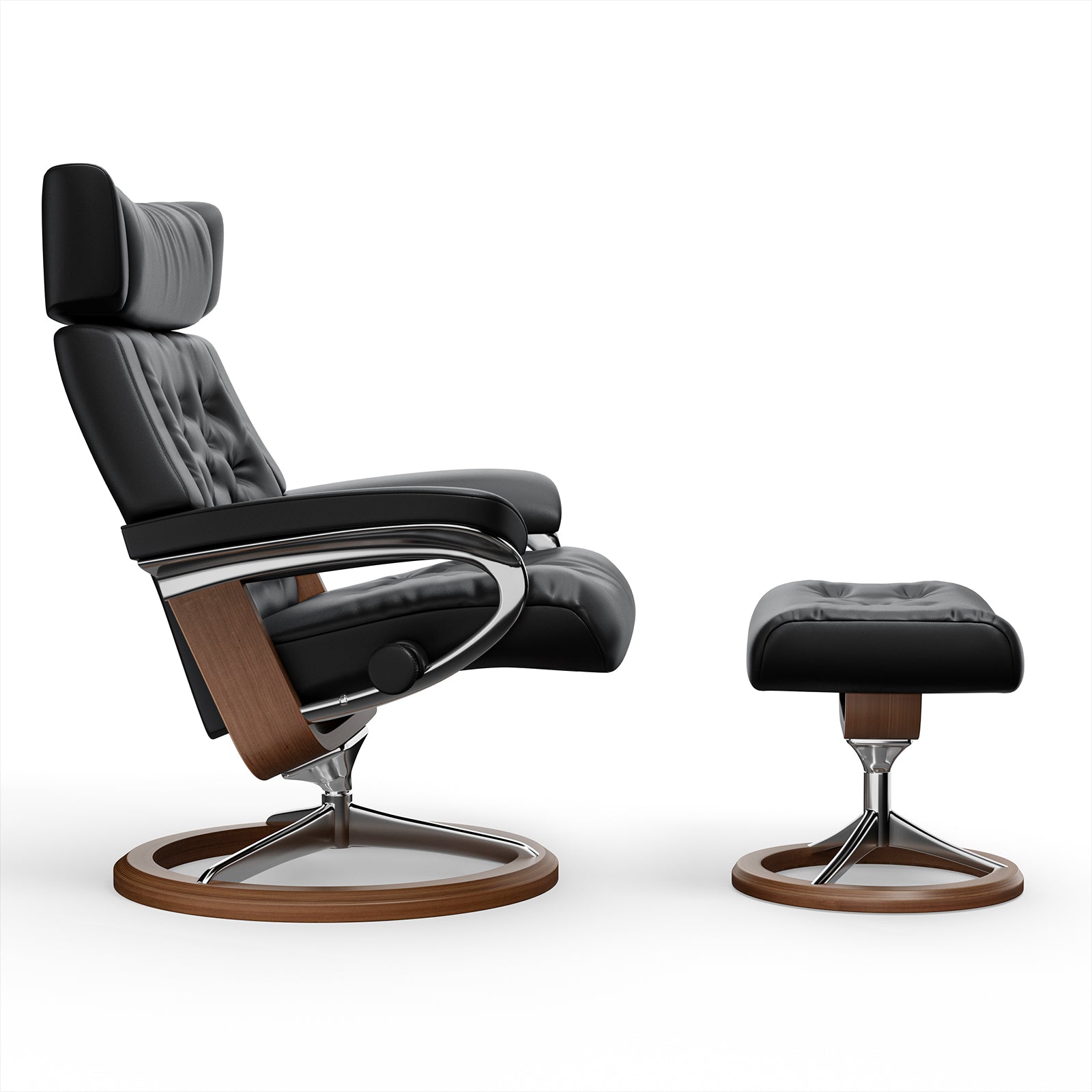 Chaise Lounge Chair with Ottoman