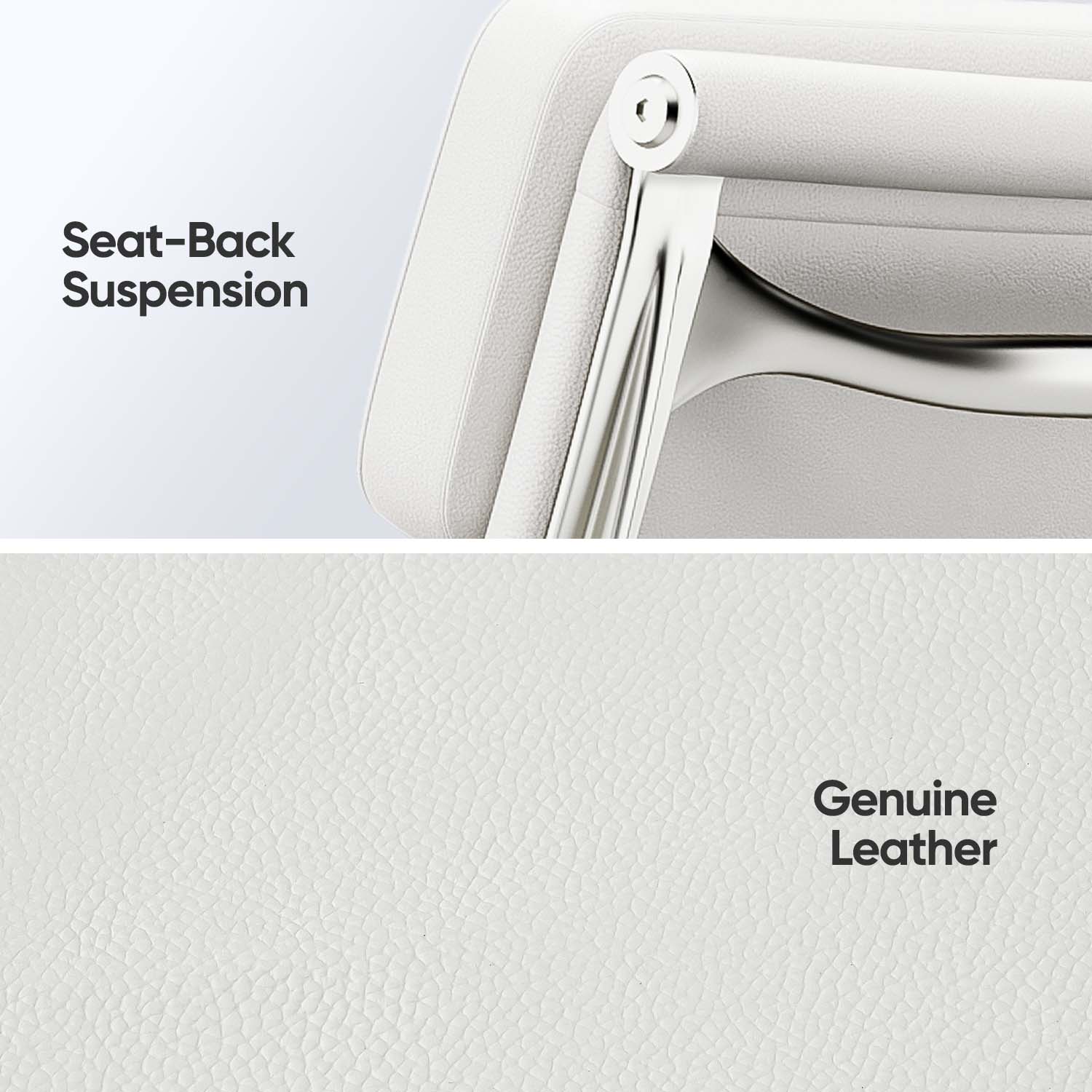 Ribbed Office Chair - High Back - White