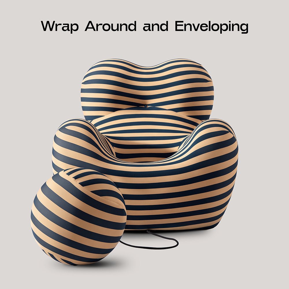 Lazy Sofa Chair with Round Ottoman, Mother's Embrace Modern Single Sofa Couch - Vorthio