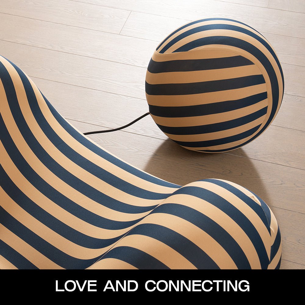 Lazy Sofa Chair with Round Ottoman, Mother's Embrace Modern Single Sofa Couch - Vorthio