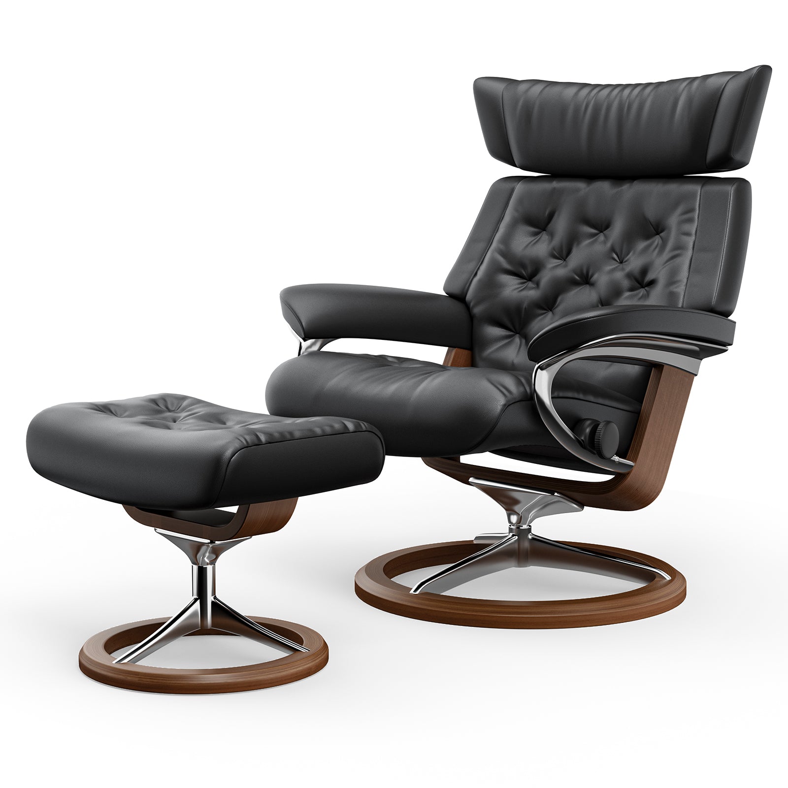 Chaise Lounge Chair with Ottoman