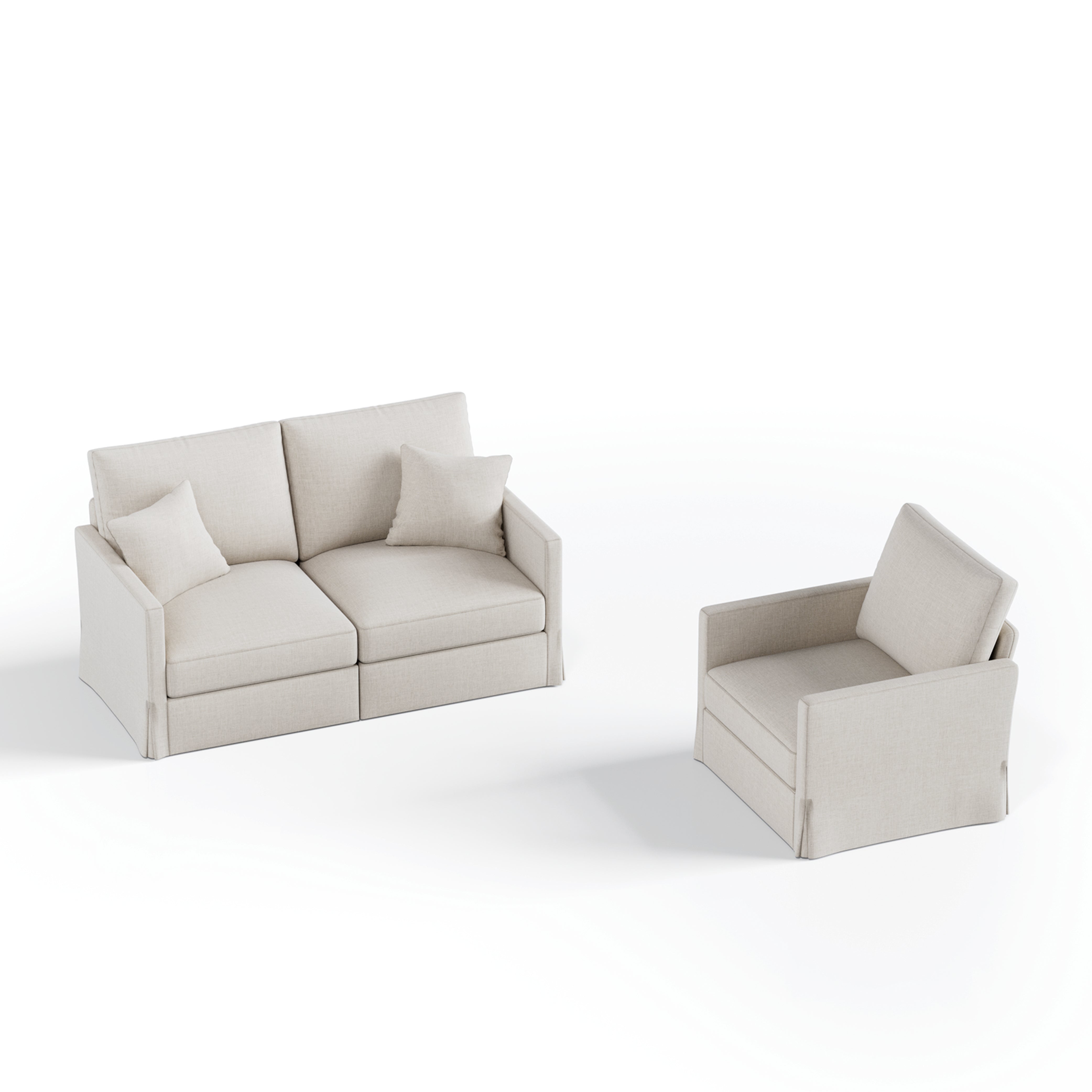 Cloud Couch 1+2 Set 3 Seater - Vorthio