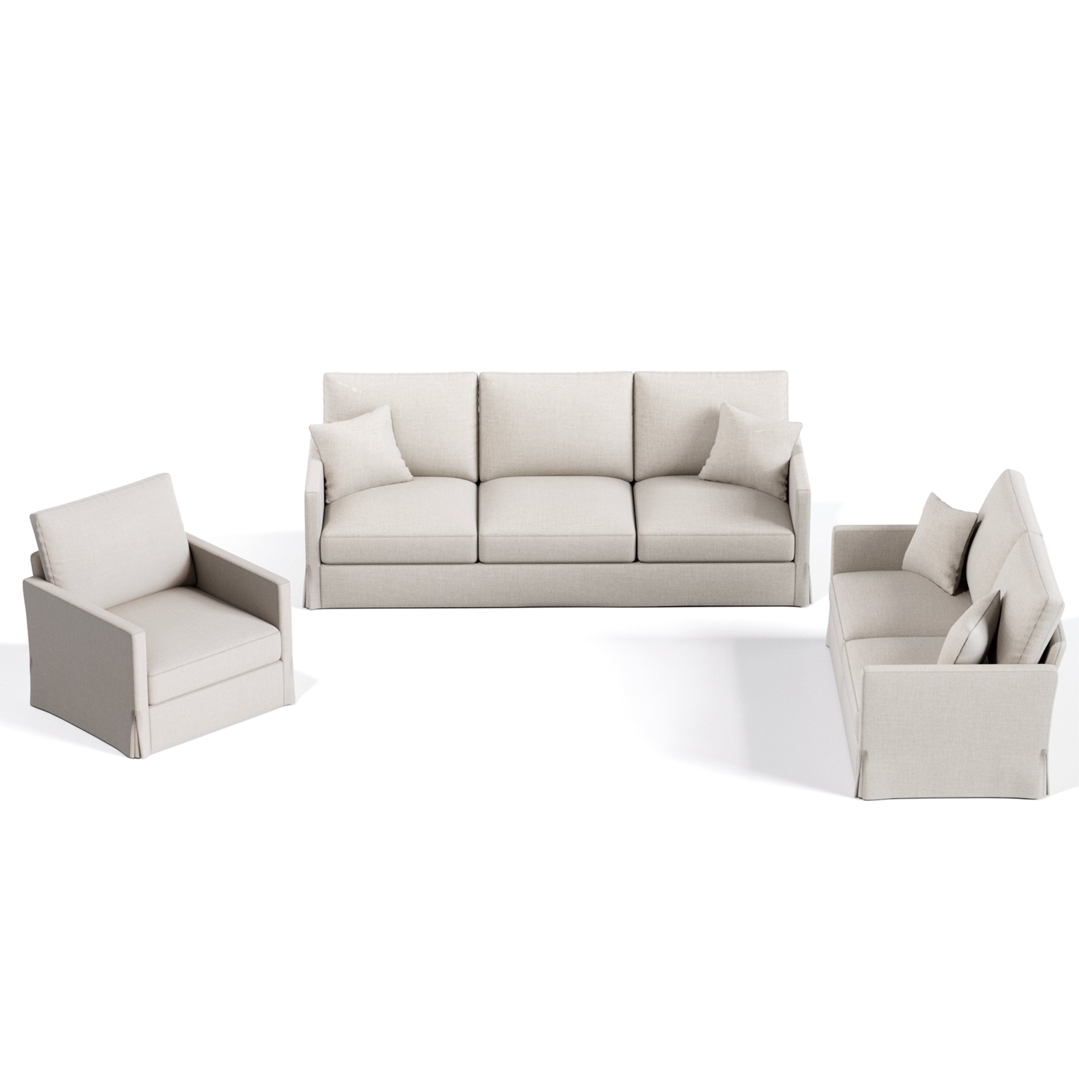 Cloud Couch 1+2+3 Set 6 Seater - Vorthio