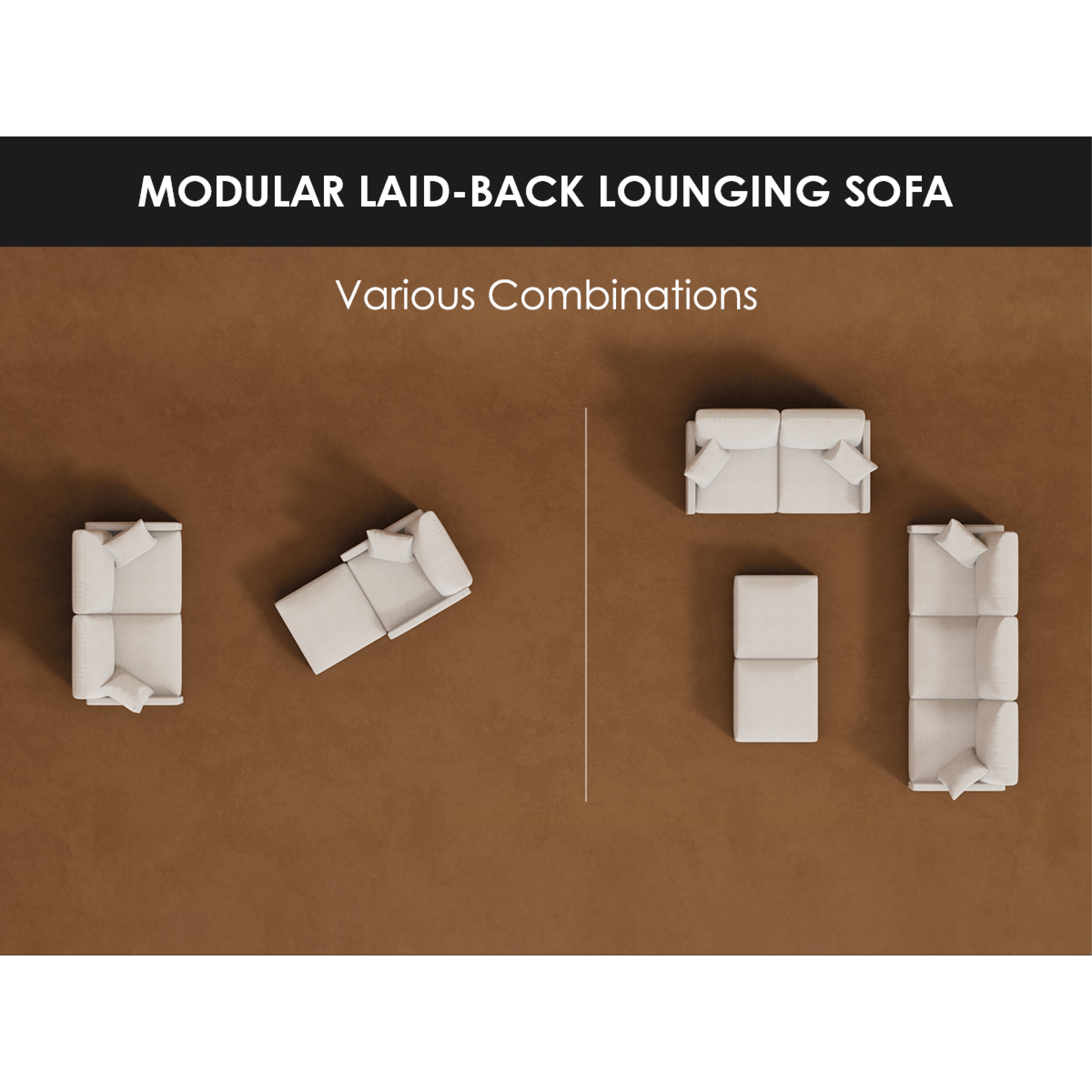 Cloud Couch 1+2+3 Set 6 Seater - Vorthio