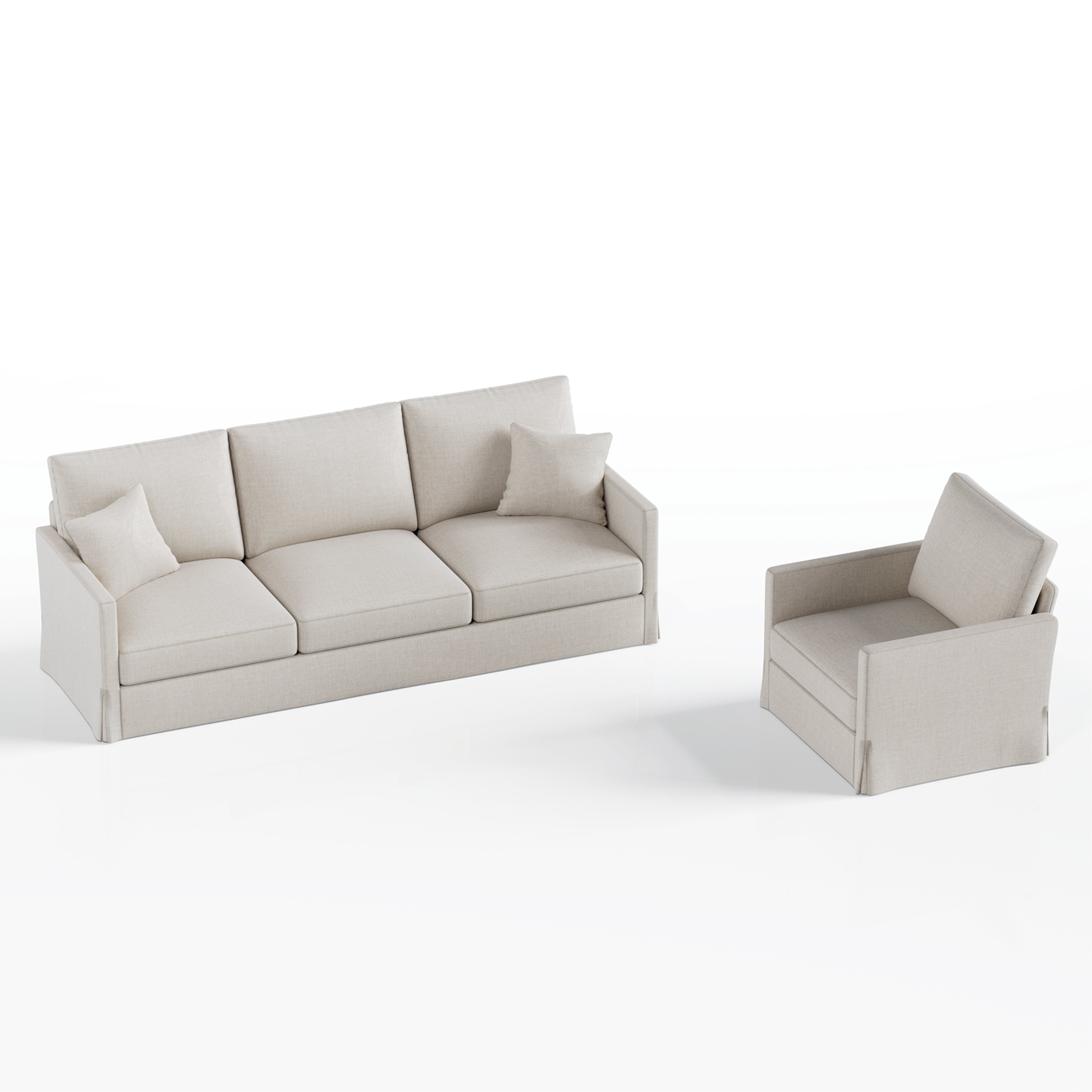 Cloud Couch 1+3 Set 4 Seater - Vorthio