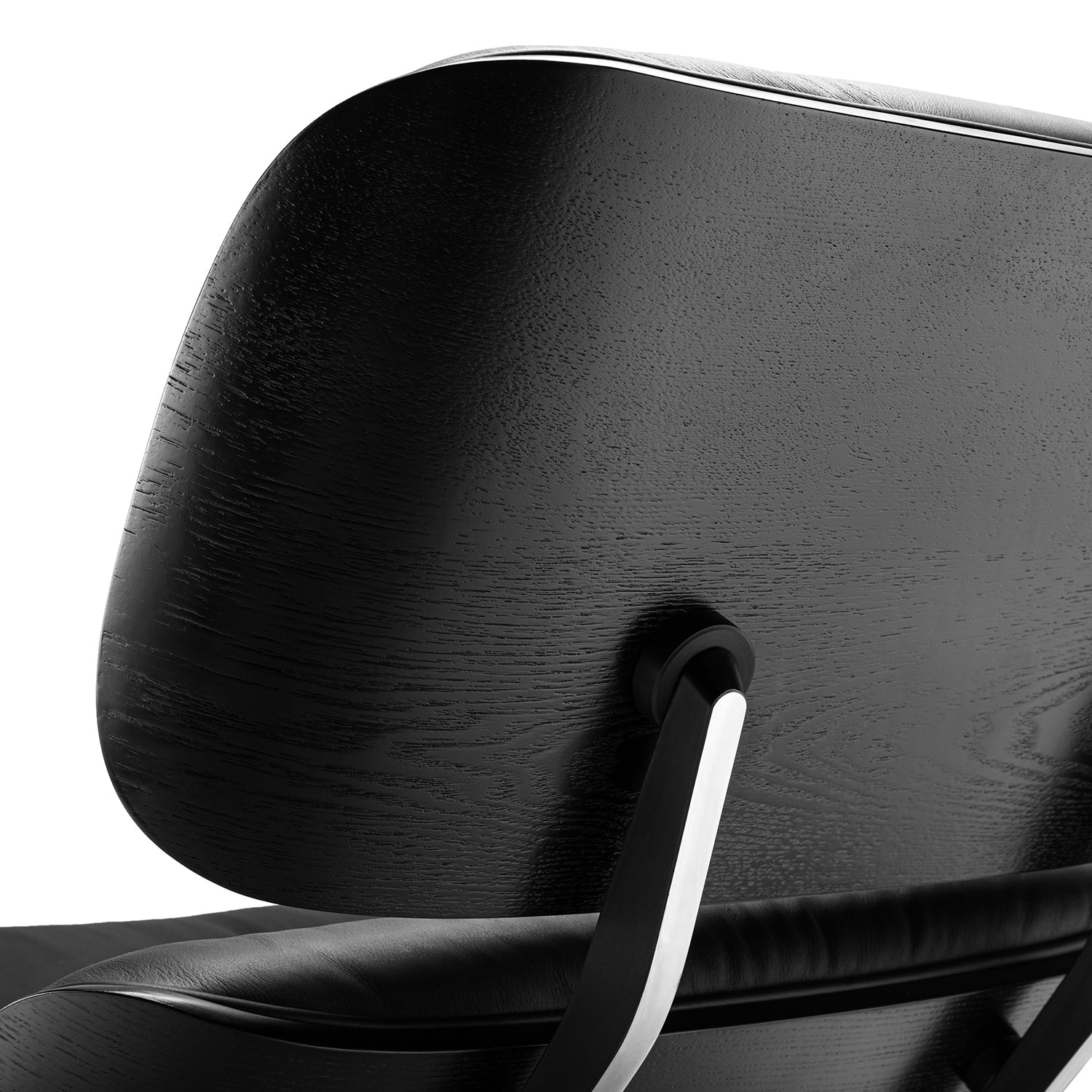 Mid - Century Lounge Chair and Ottoman - A+ Premium Taller Ebony - Black - Vorthio