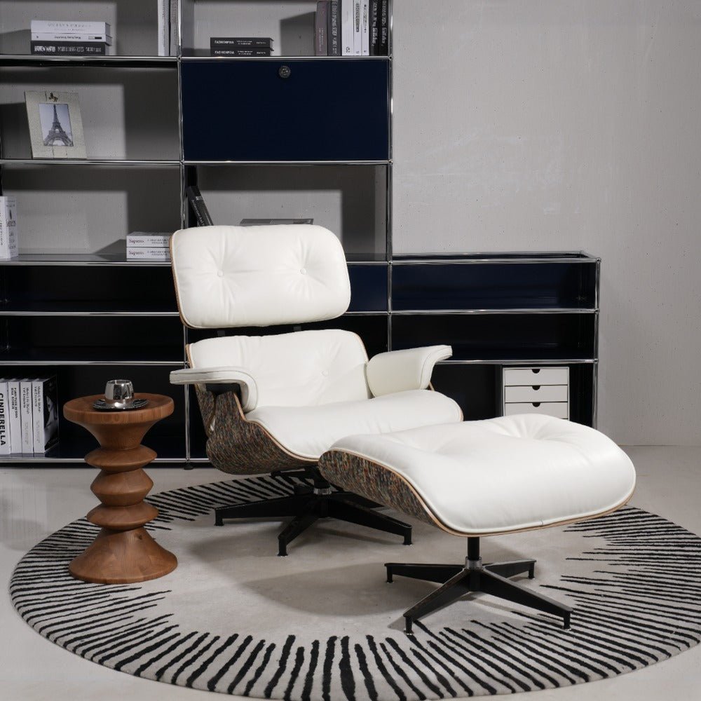 Retro Mid-Century Lounge Chair and Ottoman - A+ Premium Taller - Pixel